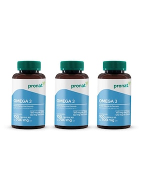 Kit de suplementos alimenticios Omega 3 con EPA y DHA (100 Perlas) - Pronat Pronat