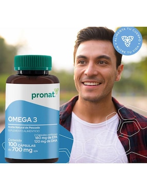 Kit de suplementos alimenticios Omega 3 con EPA y DHA (100 Perlas) - Pronat Pronat