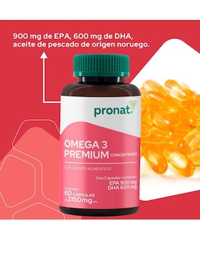Kit de suplementos alimenticios Omega 3 Premium 60 cápsulas y Omega 3 infantil 120 gomitas Pronat