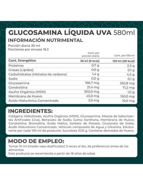 Glucosamina Liquida Pronat sabor uva