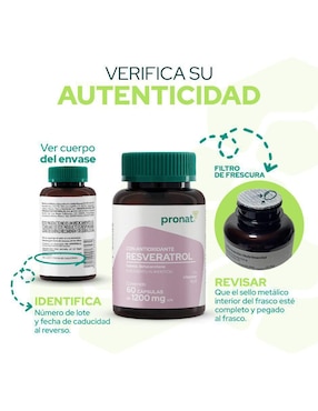 Antioxidante con Resveratrol Pronat