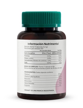 Antioxidante con Resveratrol Pronat