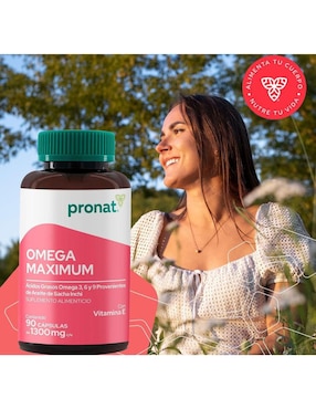 Kit de suplementos alimenticios omega Máximum 90 cápsulas y omega 3 infantil 120 gomitas - Pronat Pronat
