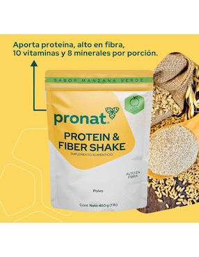 Protein & Fiber Shake Pronat sabor manzana verde