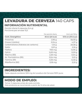 Levadura de Cerveza Pronat con complejo b y levadura de cerveza