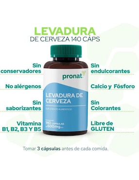Levadura de Cerveza Pronat con complejo b y levadura de cerveza