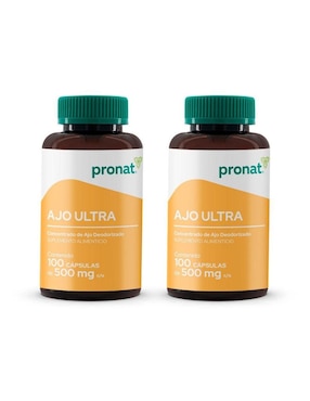 Ajo Ultra Pronat con concentrado de ajo de 100 cápsulas