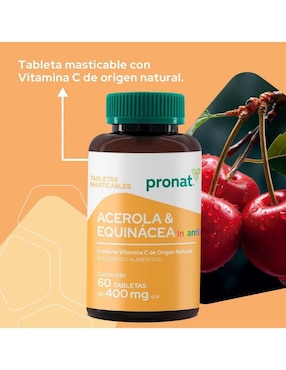 Acerola & Equinácea Kids + Omega 3 Pronat con dha, epa y vitamina e sabor frutas