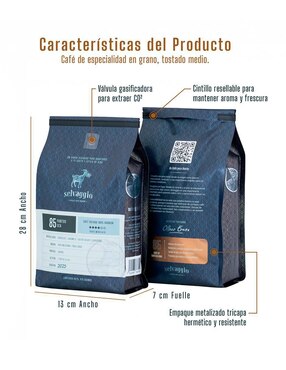 Set café de grano sabor especias de México Selvaggio 470 g