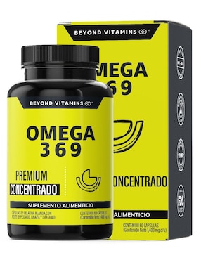 Omega 3 9 6 Beyond Vitamins con aceite de pescado, linaza y cártamo