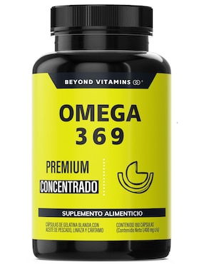 Omega 3 9 6 Beyond Vitamins con aceite de pescado, linaza y cártamo