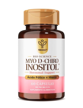 Mio D-Chiro Inositol Neosci con Ácido Fólico + Hierro Naturelab de 60 cápsulas