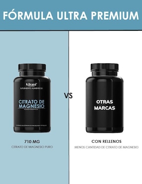 Citrato de Magnesio Acerola Vitamina D3 Kilani con citrato de magnesio