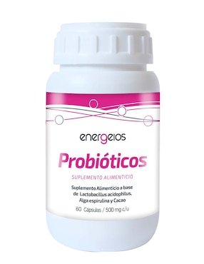 Kit de suplementos alimenticios Energeios de Probióticos espirulina 60 cápsulas 500mg Energeios