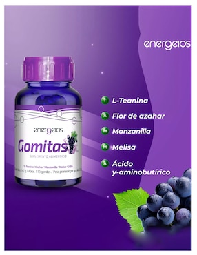 Gomitas relax Energeios con l-teanina sabor uva