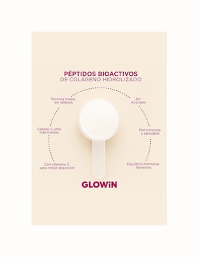 Glowin Valara Nutrition con colágeno hidrolizado, biotina y ácido hialurónico sabor vainilla