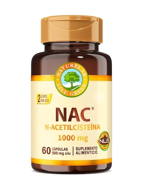 NAC 60 Cáps Naturelab N-Acetilcisteína Naturelab con n-acetyl cysteine de 60 cápsulas