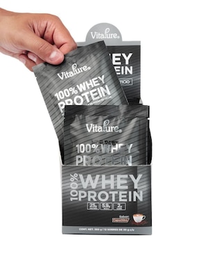 Proteina Whey Vitapure Vitapure sabor capuccino de 12 sobres