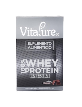 Proteina Whey Vitapure Vitapure sabor chocolate de 12 sobres