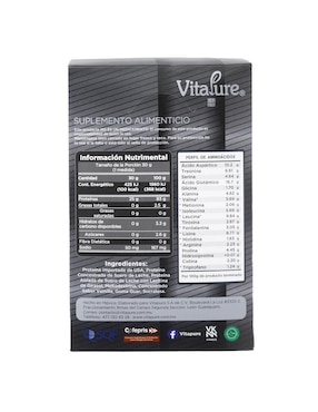 Proteina Whey Vitapure Vitapure sabor vainilla de 12 sobres