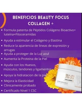 suplemento alimenticio Nuskin con colágeno hidrolizado sabor cítrico
