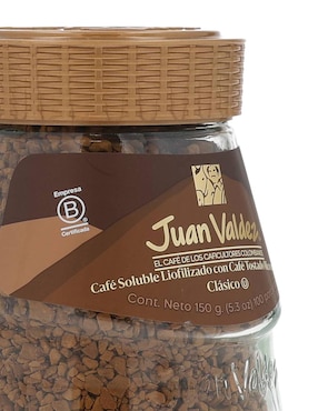 Café liofilizado sabor tostado de colombia Juan Valdez 150 g