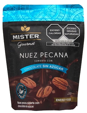 Nuez pecana cubierta con chocolate sin azúcar Mister