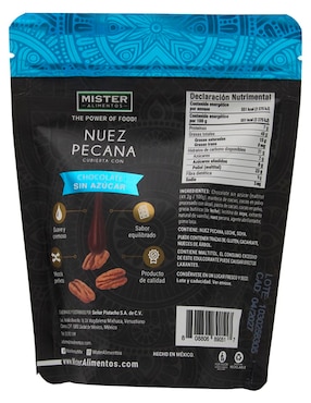 Nuez pecana cubierta con chocolate sin azúcar Mister