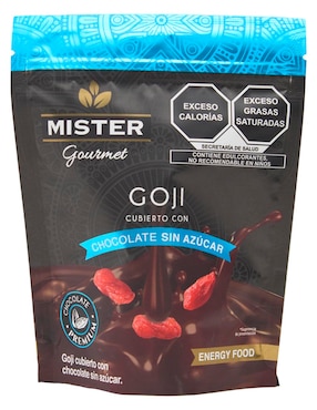 Goji cubierto con chocolate sin azúcar Mister