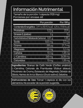L-Carnitina Forzagen Forzagen de 60 cápsulas