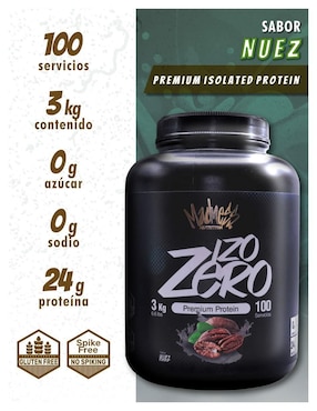 Premium isolated protein Madness Nutrition sabor nuez de 4 kg