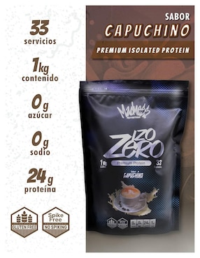 Premium isolated protein Madness Nutrition sabor capuccino de 1 kg