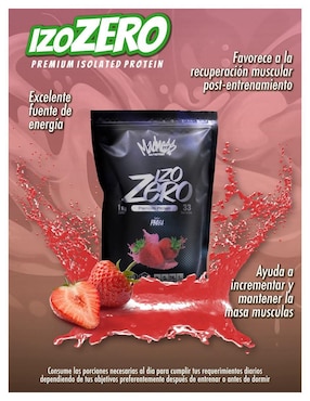 Premium isolated protein Madness Nutrition sabor fresa de 1 kg