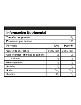 Creatina monohidratada MDN de 500 g