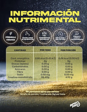 Creatina Monohidratada Micronizada BPN Pro con Fórmula Pura de 450 g