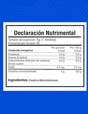 Creatina Monohidratada Micronizada de alta pureza en polvo rendimiento y fuerza Amarte Labs de 300 g