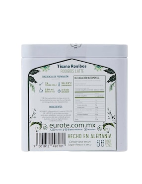 Tisana sabor Rooibos en hoja Euro Te Latte 200 g