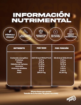 Suplemento alimenticio de café de olla Bpn Pro sabor café de 450 g