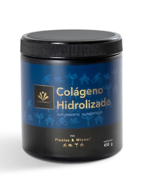 Plenius & Winner COLAGENO HIDROLIZADO, Suplemento Alimenticio en polvo para preparar bebida, bote con 450g, con dosificadora. Plenius & Winner con colágeno hidrolizado de 450 g