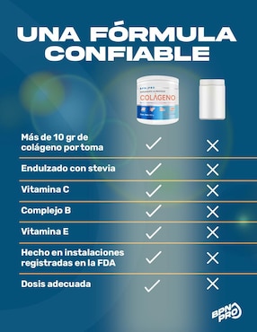 Colágeno Bpn Pro con Biotina, Ácido hialurónico, Ácido fólico y Vitamina C de 360 g