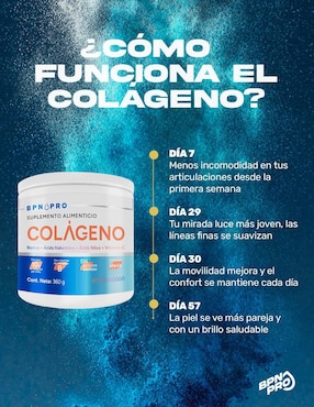 Colágeno Bpn Pro con Biotina, Ácido hialurónico, Ácido fólico y Vitamina C de 360 g