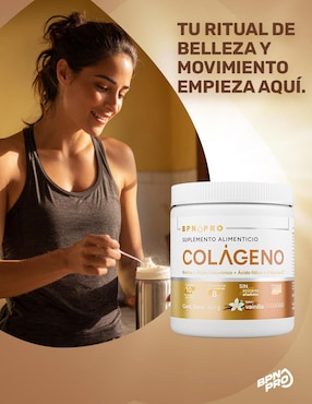 Colágeno Bpn Pro con Biotina, Ácido hialurónico, Ácido fólico y Vitamina C sabor vainilla de 360 g