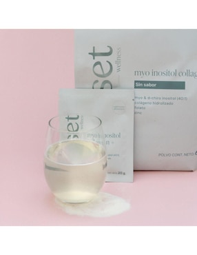Myo Inositol Collagen + Reset Wellness con colágeno hidrolizado de 15 sobres