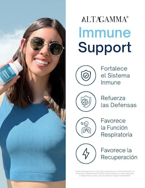 Immune Support Altagamma con colágeno hidrolizado con 20 aminoácidos sabor pescado de 60 cápsulas