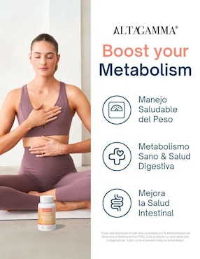 Premium Metabolism Booster Altagamma con L-Glutamina y Vitaminas sabor pescado de 60 cápsulas