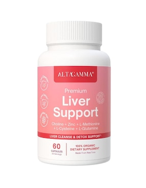 Premium Liver Support Altagamma con zinc sabor pescado de 60 cápsulas