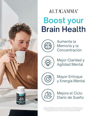 Premium Brain Booster Altagamma con vitamina B6 sabor pescado de 60 cápsulas