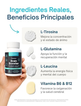 Premium Brain Booster Altagamma con vitamina B6 sabor pescado de 60 cápsulas