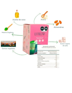 Bebida en polvo Té Verde de matcha Lublend 10 sobres de 50g cada uno
