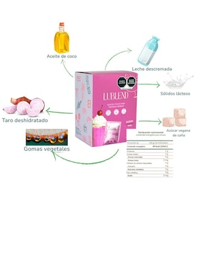 Bebida en polvo Latte de taro Lublend 10 sobres de 50g cada uno